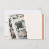 ライトフォトビーチ結婚式招待状ポートレート サンキューカード (裏面)