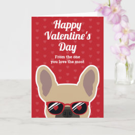 ライトフォーンのフレンチブルドッグ バレンタインデーカード カード