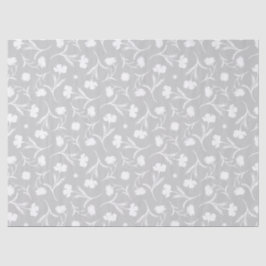 ライトフモダンララルパターンシックエレガントかわいいグレー 薄葉紙