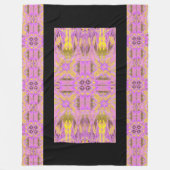 ライトフラワー4 フリースブランケット (正面)