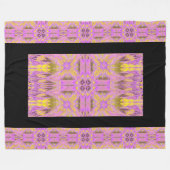 ライトフラワー4 フリースブランケット (正面(横))