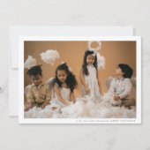 ライトフレモダンームグレーメリークリスマスフォト シーズンカード (正面)