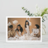 ライトフレモダンームグレーメリークリスマスフォト シーズンカード (スタンド正面)