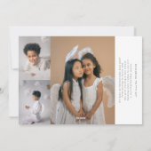 ライトフレモダンームグレーメリークリスマスフォト シーズンカード (裏面)