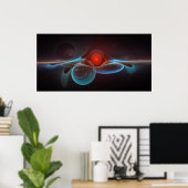 'ライトフレーム抽象芸術155' ポスター (ホームオフィス)