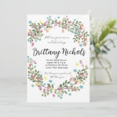 ライトフローラブライダルシャワー招待 招待状 (スタンド正面)