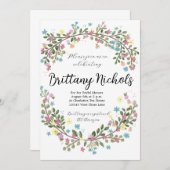 ライトフローラブライダルシャワー招待 招待状 (正面/裏面)