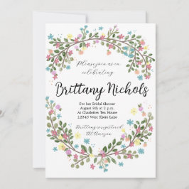 ライトフローラブライダルシャワー招待 招待状