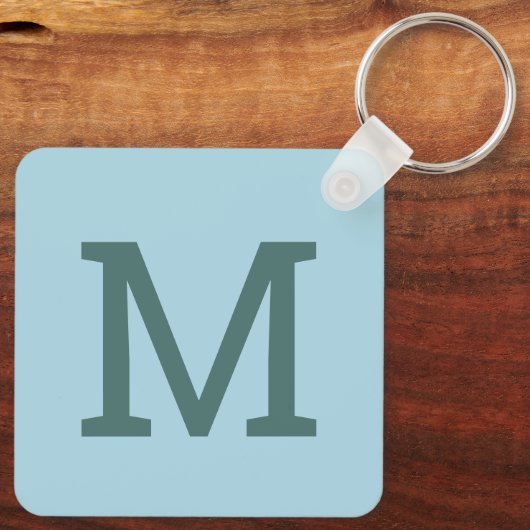 ライトブかわいらしルーシンプルトイニシャルキーチェーン キーホルダー (裏面)