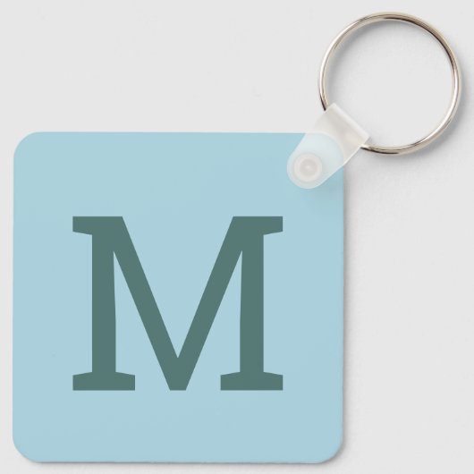 ライトブかわいらしルーシンプルトイニシャルキーチェーン キーホルダー (裏面)