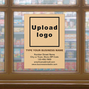 ライトブラウンのウィンドウクリングフィルムのビジネスブランド ウィンドウサイン