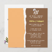 ライトブラウンの写真を使った看護師のピン式卒業式 招待状 (正面/裏面)