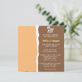 ライトブラウンの写真を使った看護師のピン式卒業式 招待状 (スタンド正面)