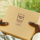 ライトブラウンの肖像画の出荷におけるビジネスブランド ラベル