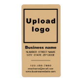 ライトブラウンの肖像画の出荷におけるビジネスブランド ラベル (正面)