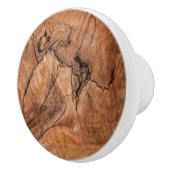 ライトブラウンウッドデザイン セラミックノブ (右)