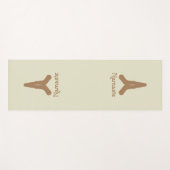 ライトブラウンオンナチュラルナマステムドラハンズ ヨガマット (正面(横))