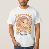 ライトブラウンカスタムヘアナースTシャツ Tシャツ (正面)