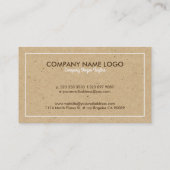 ライトブラウンクラフト紙テクスチャプリント 名刺 (裏面)