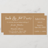 ライトブラウンジャッキ及びジルシャワーチケット招待状 (正面/裏面)