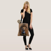 ライトブラウントートバッグ「I love My Cat」名前をカスタムする トートバッグ (モデル)