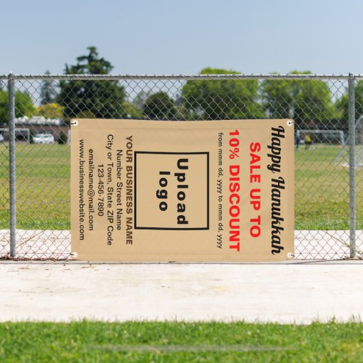 ライトブラウンバナーのビジネスハヌカー販売 横断幕 (インサイチュ)