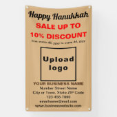 ライトブラウンバナーのビジネスハヌカー販売 横断幕 (縦)