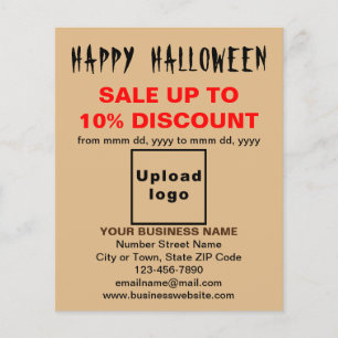 ライトブラウンフライヤーでのビジネスのハロウィーンの販売 チラシ