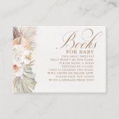 ライトブラウンフローラエキゾチックBohoベビーシャワーブックス エンクロージャーカード (正面)