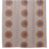 ライトブラウンマンダラホイール シャワーカーテン (正面)