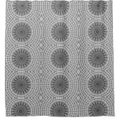 ライトブラウンマンダラホイール シャワーカーテン (正面)