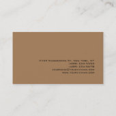 ライトブラウンユニークトレンディープロフェッショナルミニマル 名刺 (裏面)