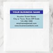 ライトブラウン上で強調表示されたビジネス名 長方形シール (バッグ)