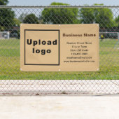 ライトブラウン四角形バナーのビジネスブランド 横断幕 (インサイチュ)