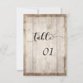 ライトブラウン木材&ライトテーブル番号カード 出欠カード (裏面)