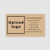 ライトブラウン磁気カード上のビジネスブランド (正面)