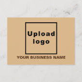 ライトブラウン | クリスマス | 小さなフラットグリーティングカード カード (裏面)