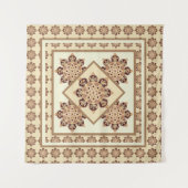 ライトブラウン&クリーム付きウォールタペストリーメダリオン タペストリー (正面)