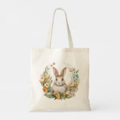 ライトブラウン/タンバニーウサギ(花あり) トートバッグ (裏面)