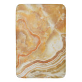 ライトブラウン&ベージュマーブルストーンのテクスチャプリント バスマット (正面縦)