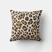 ライトブラウンLeopardプリント クッション (裏面)
