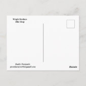 ライトブラザーズバイクショップはがき ポストカード (裏面)