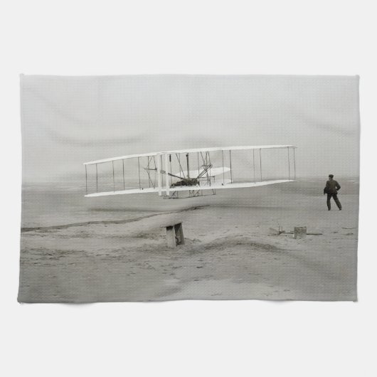 ライトブラザーズ フライヤー 初飛行 航空 キッチンタオル (横)