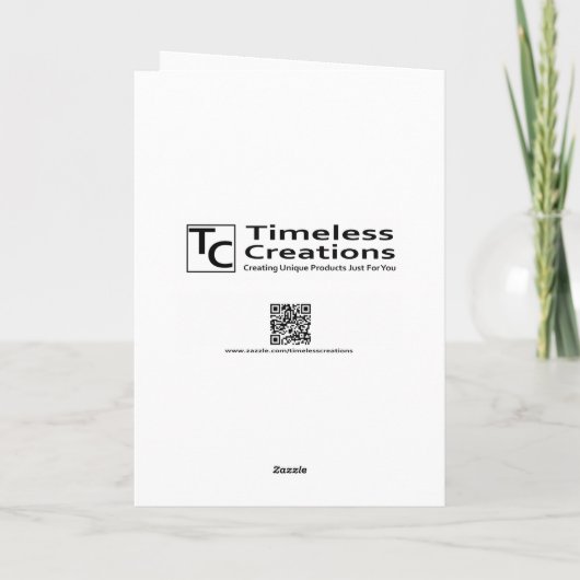 ライトブラックホリデーカード付きクリスマスツリー シーズンカード (裏面)