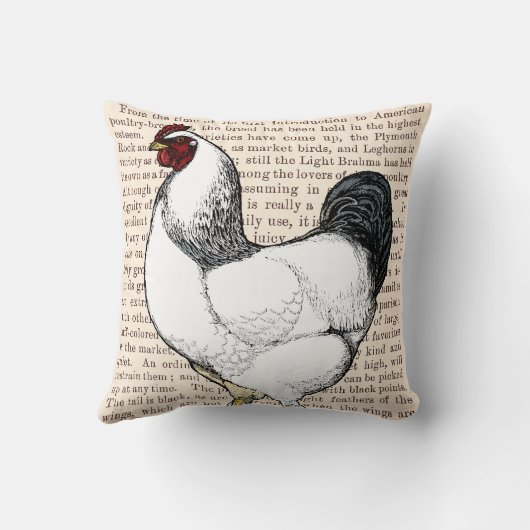 ライトブラマルースターヴィンテージカントリークラシック クッション (裏面)