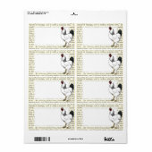 ライトブラマルースターヴィンテージカントリークラシック ラベル (フルシート)