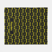 ライトブリットこうもりエンブレム フリースブランケット (正面(横))