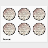 ライトブルゴーニュグリッタースパークルスターズプロダクトラベル ラウンドシール (シート)