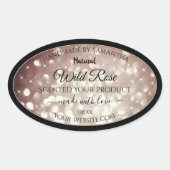 ライトブルゴーニュグリッタースパークルスターズプロダクトラベル 楕円形シール (正面)