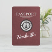 ライトブルゴーニュNashvilleパスポート日付を保存 セーブザデート (スタンド正面)